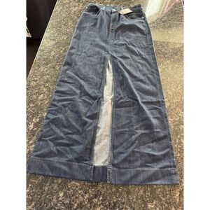 7 for All Mankind Women's Lightweight Maxi Skirt Sz 27 Denim NWT $198